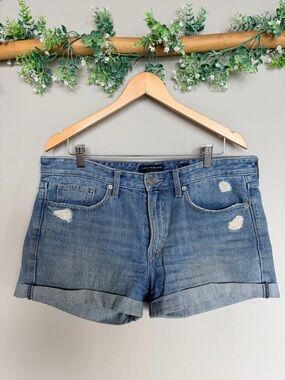 Lucky Brand Distressed Cuffed Boyfriend Denim Shorts size 12